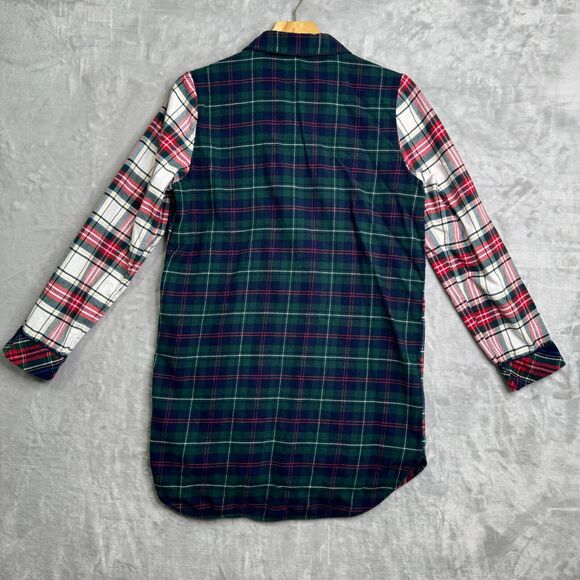 Gap + Pendleton Jammie Shirt Womens Small Plaid Tartan Embroidered Nightgown - Picture 2 of 11